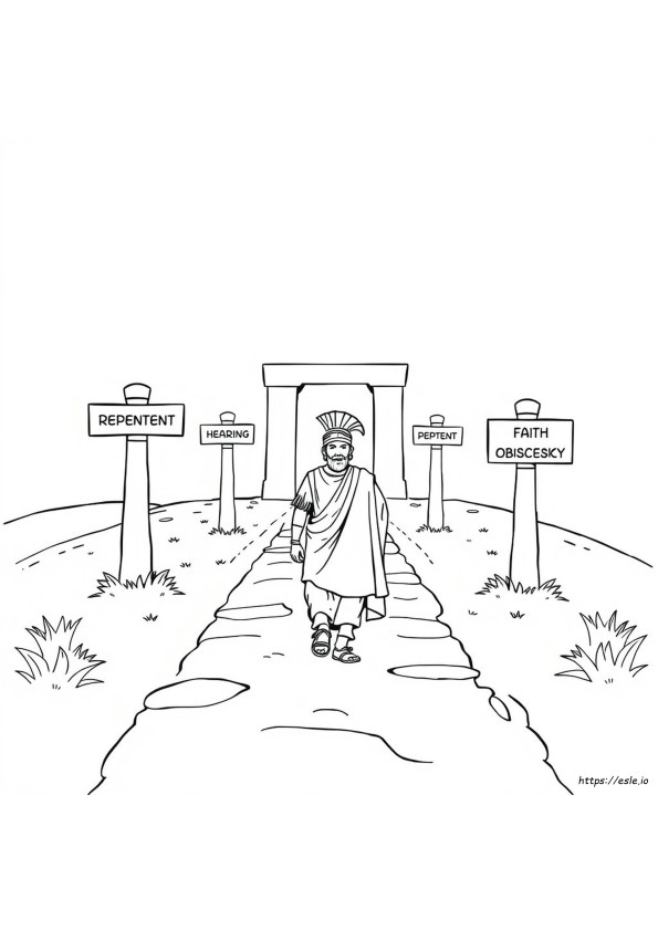 Romans Road To Salvation Coloring Page