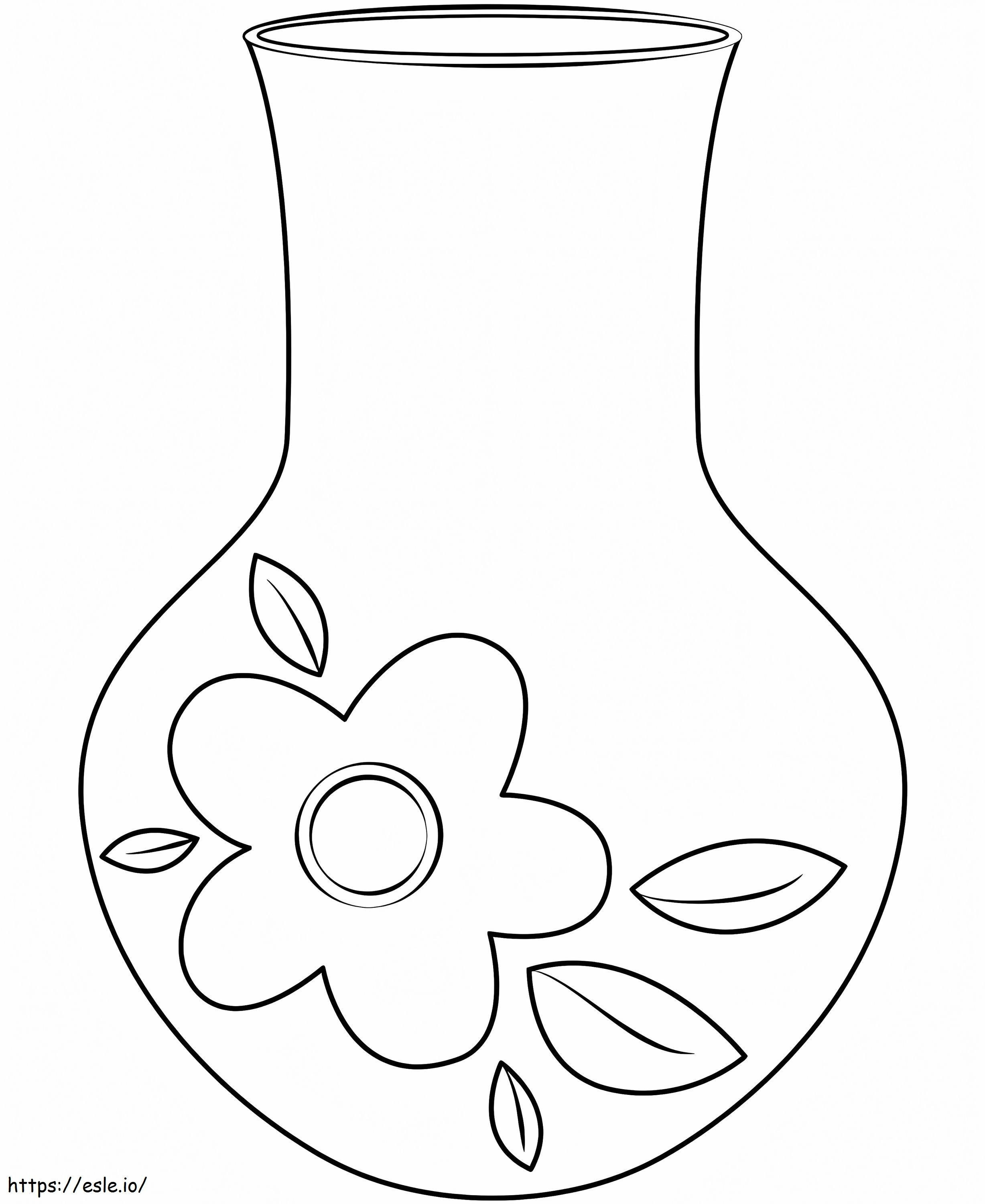 Einfache Vase ausmalbilder