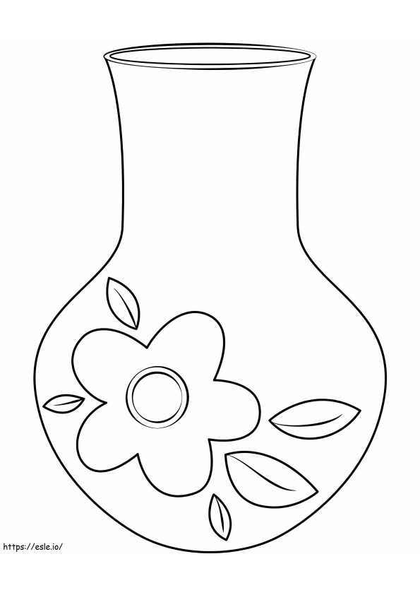 Coloriage Vase simple à imprimer dessin