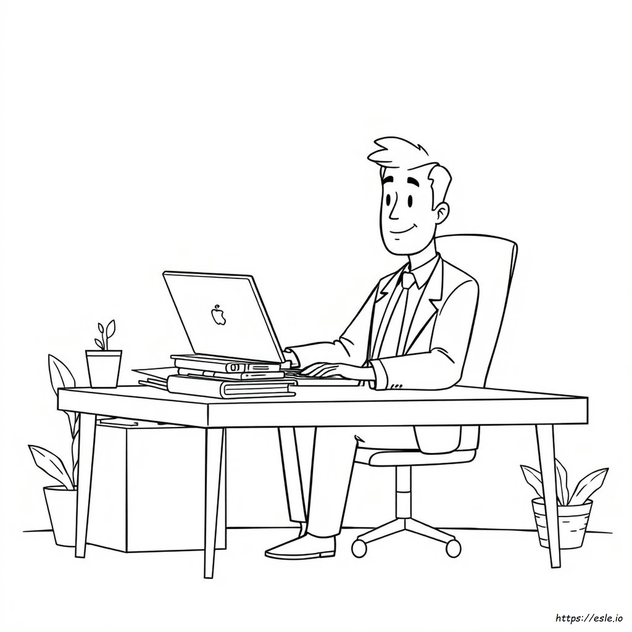 Business Man Coloring Page