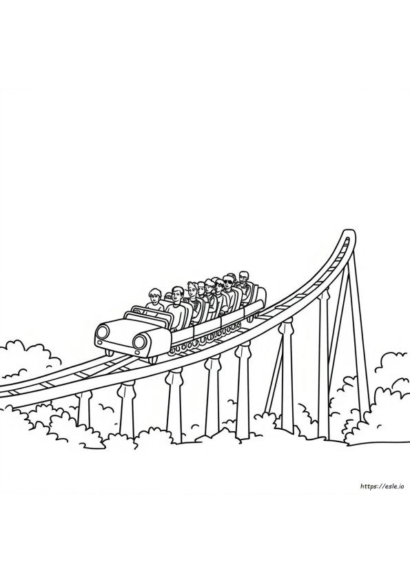 Lembar Mewarnai Roller Coaster