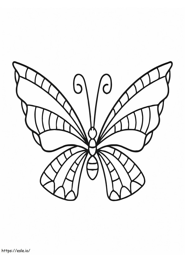 Kupu-kupu Estetis Sederhana Gambar Mewarnai
