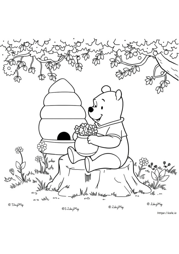Winnie The Pooh De Colorat