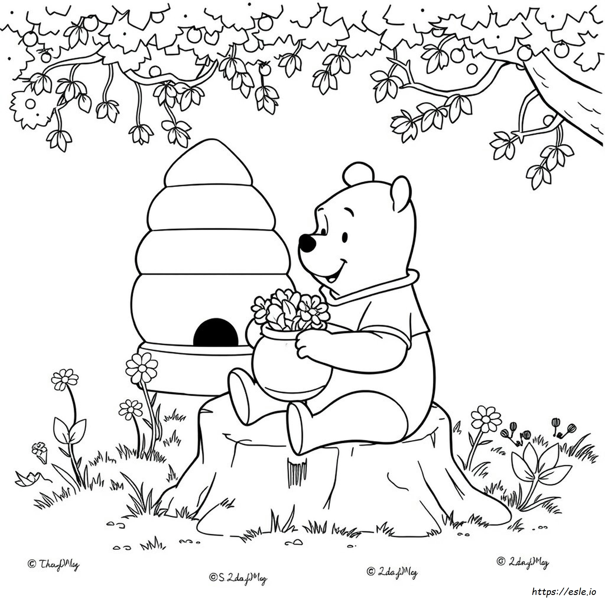 Winnie The Pooh Colouring In Pages