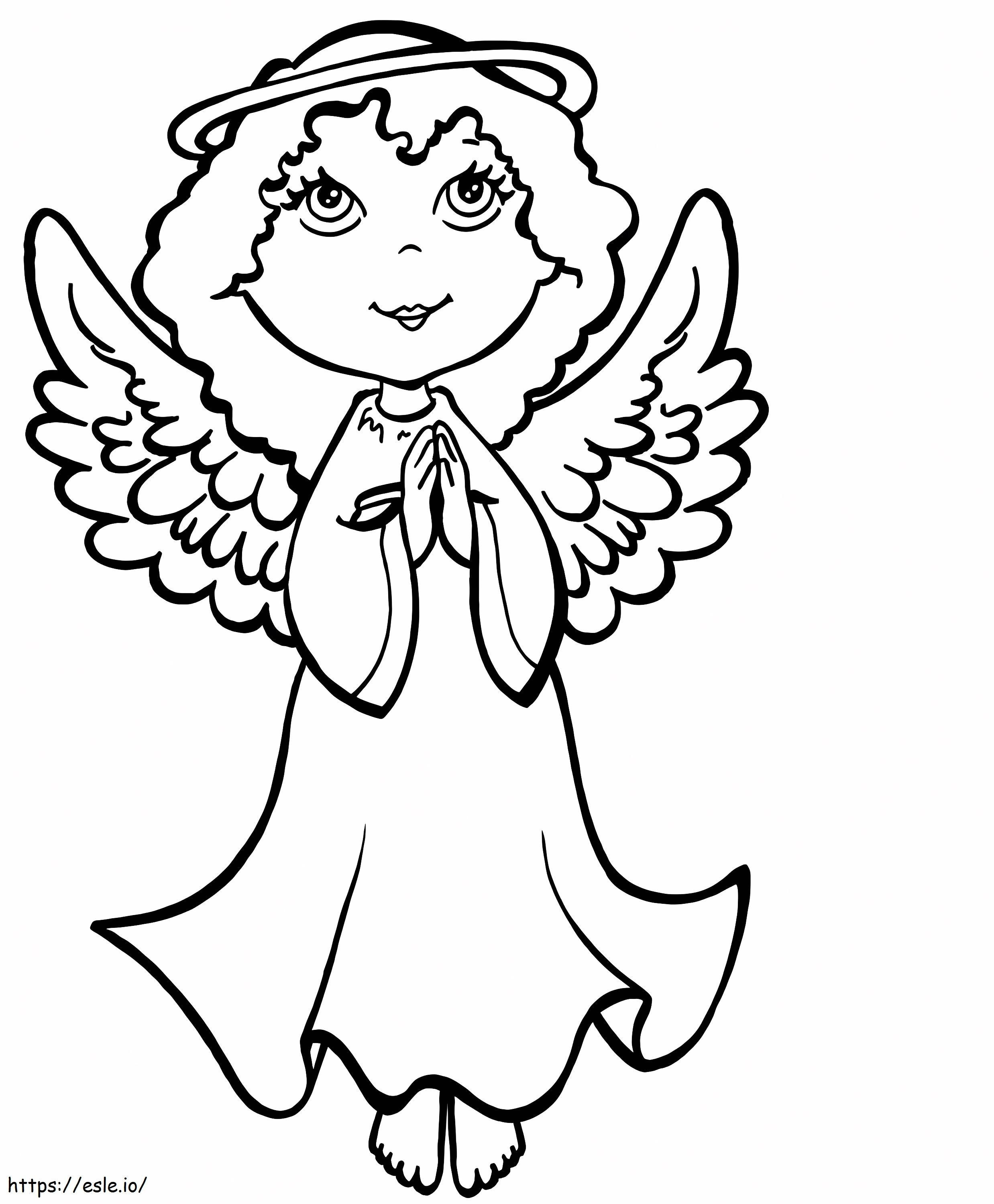Happy Angel coloring page