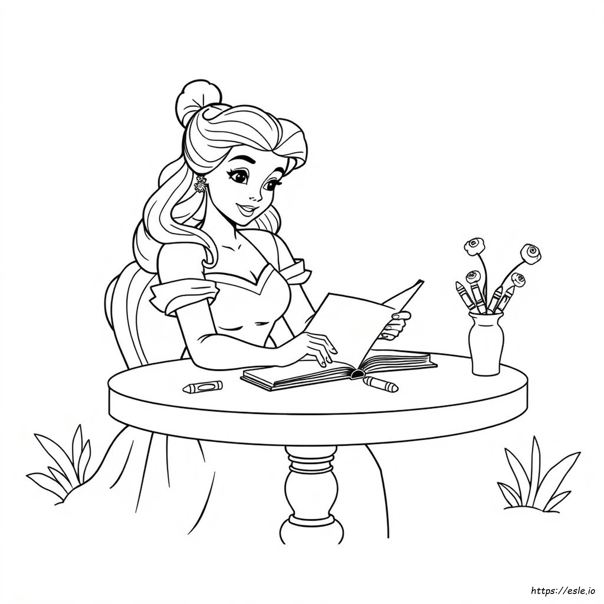 Belle Colouring In Pages