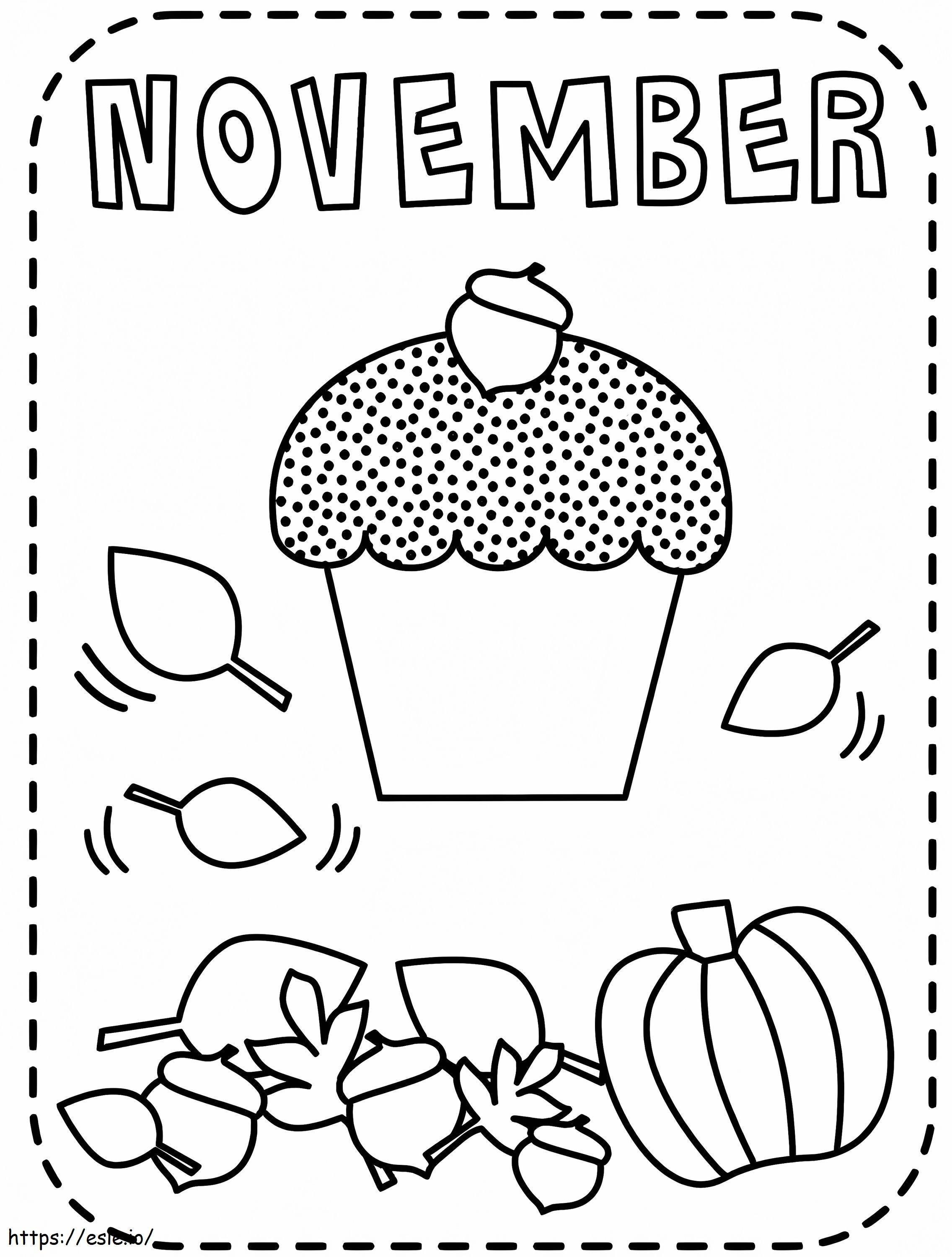 November Dengan Makanan Gambar Mewarnai