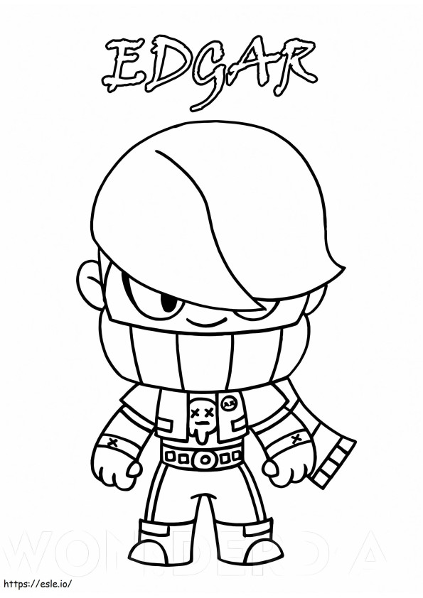 Edgar In Brawl Stars coloring page