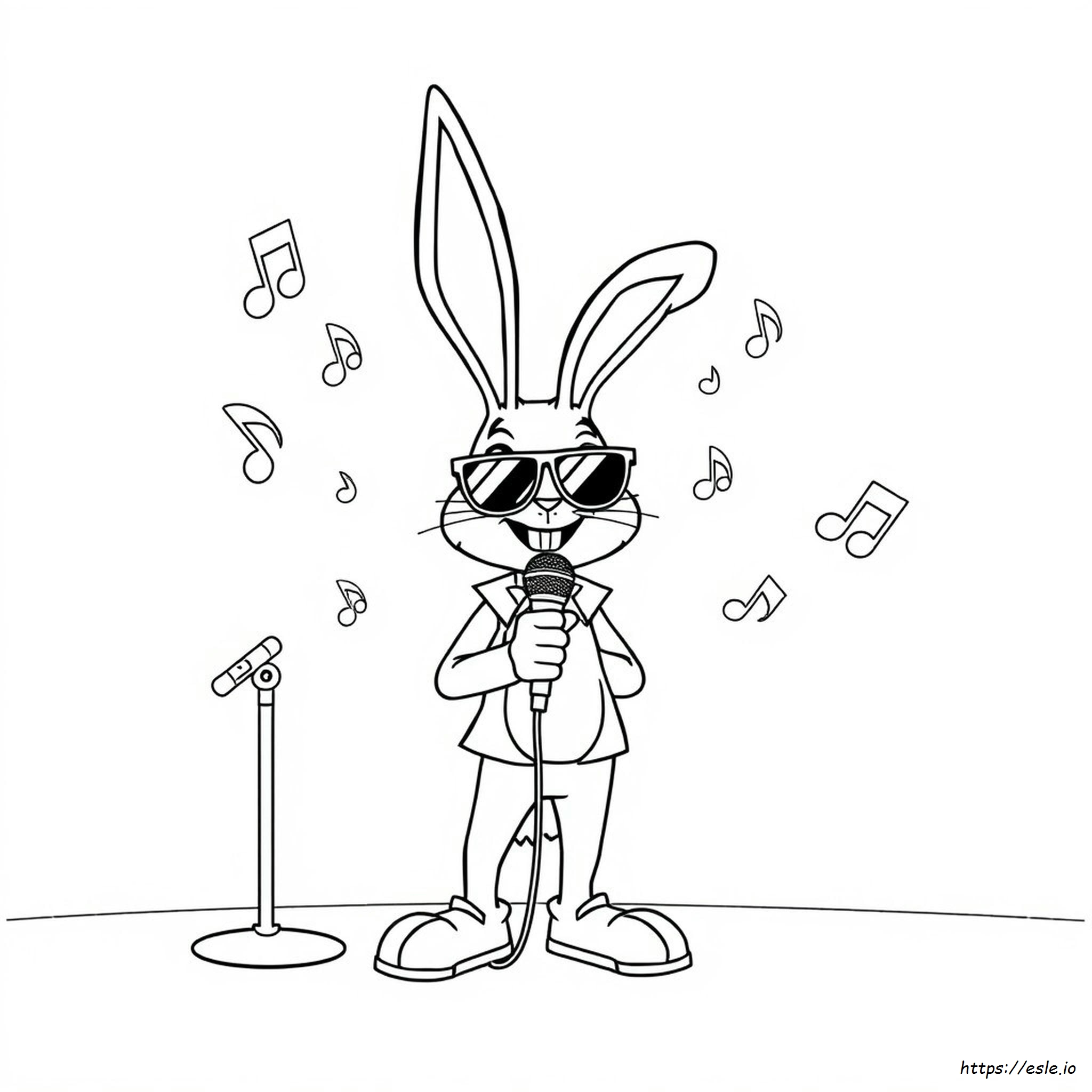 Drawing Bad Bunny Coloring Pages