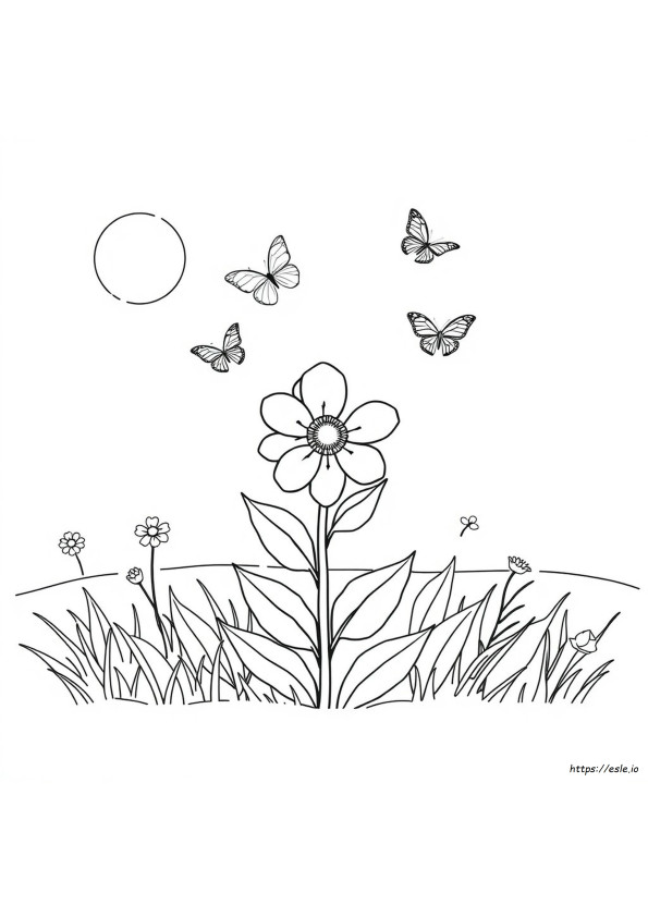Plantilla Para Colorear Flores
