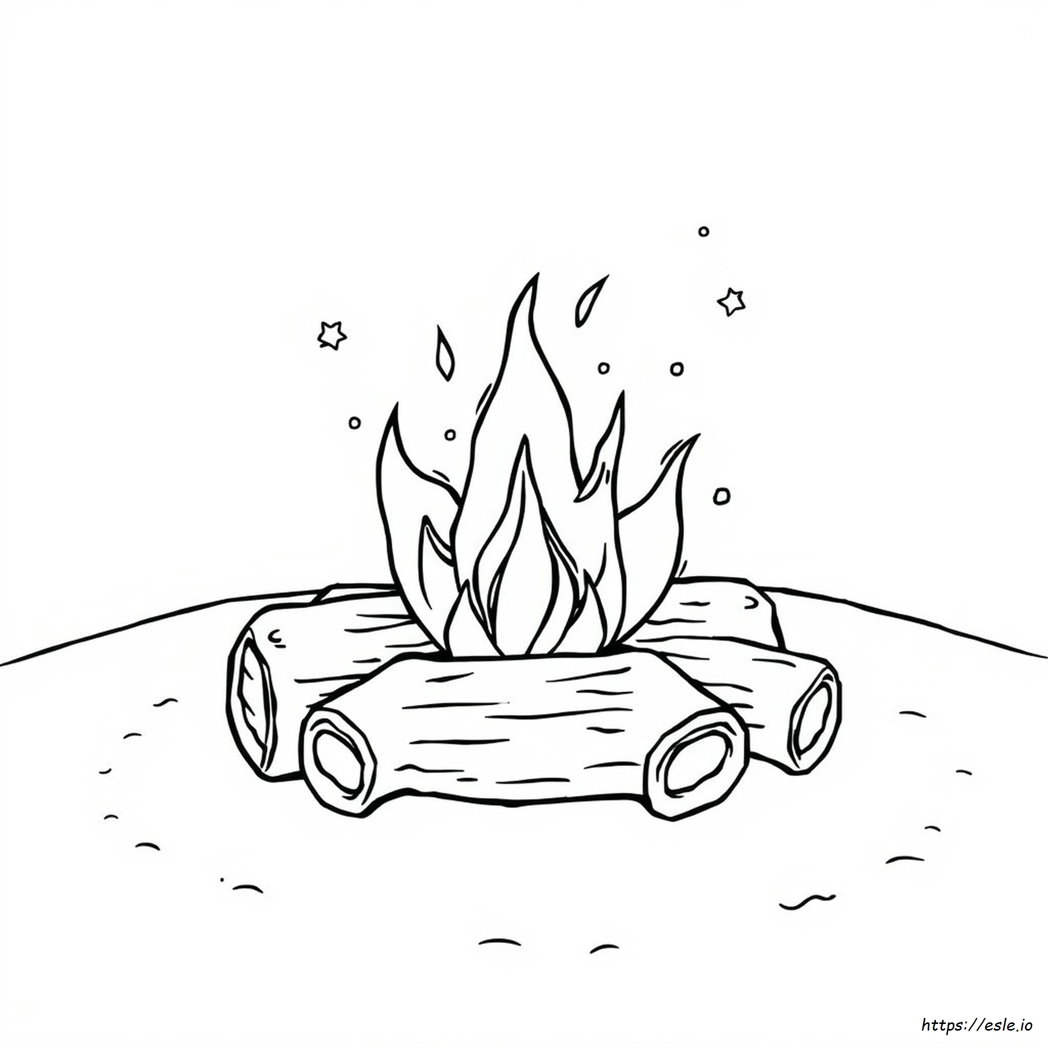 Campfire Logs Coloring Page