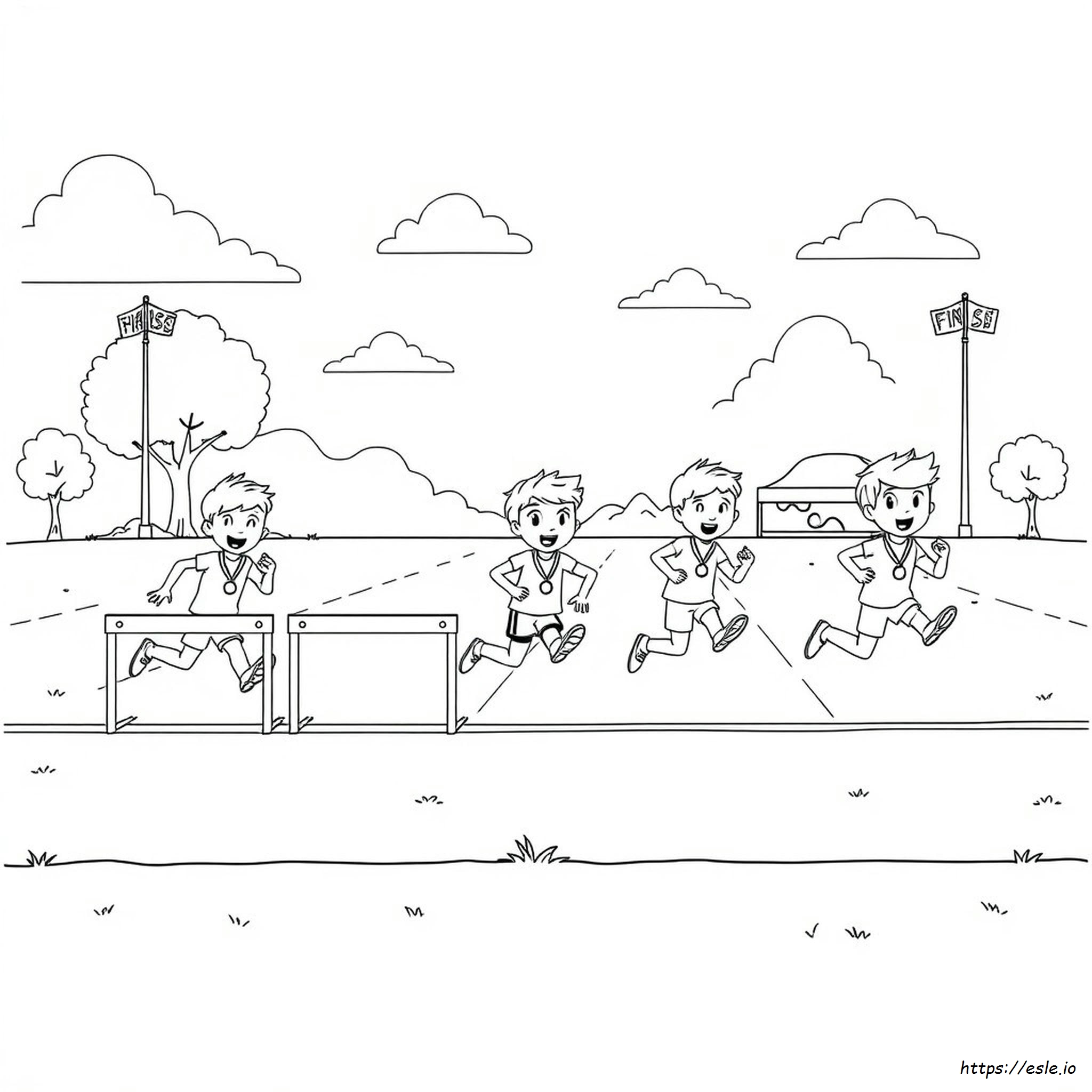 Sports Day Colouring Pages