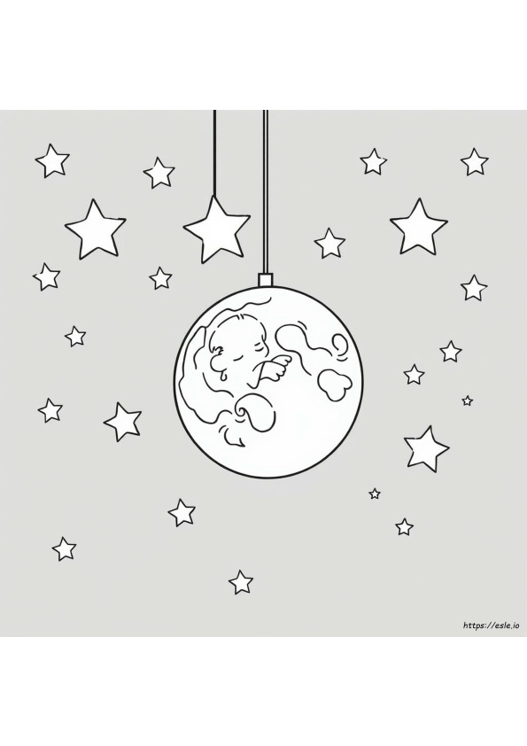 Coloriage Lune Et Étoiles Pour Adultes