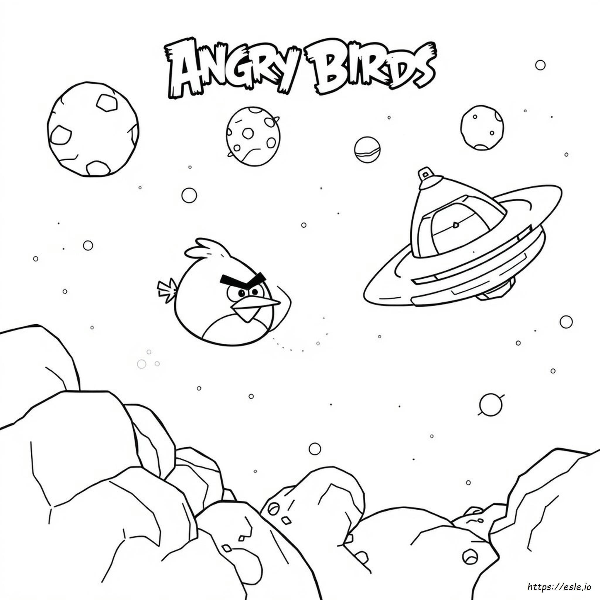 Angry Bird Angkasa Gambar Mewarnai Yang Dapat Dicetak