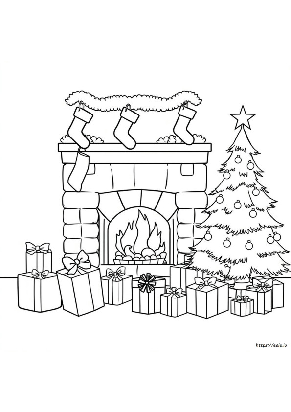 Gezellige Kerst Kleurplaten