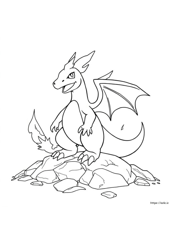 Coloriage Méga Dracaufeu X À Imprimer