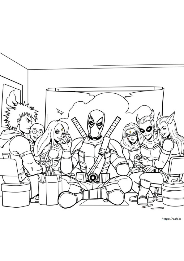 Coloriages Deadpool