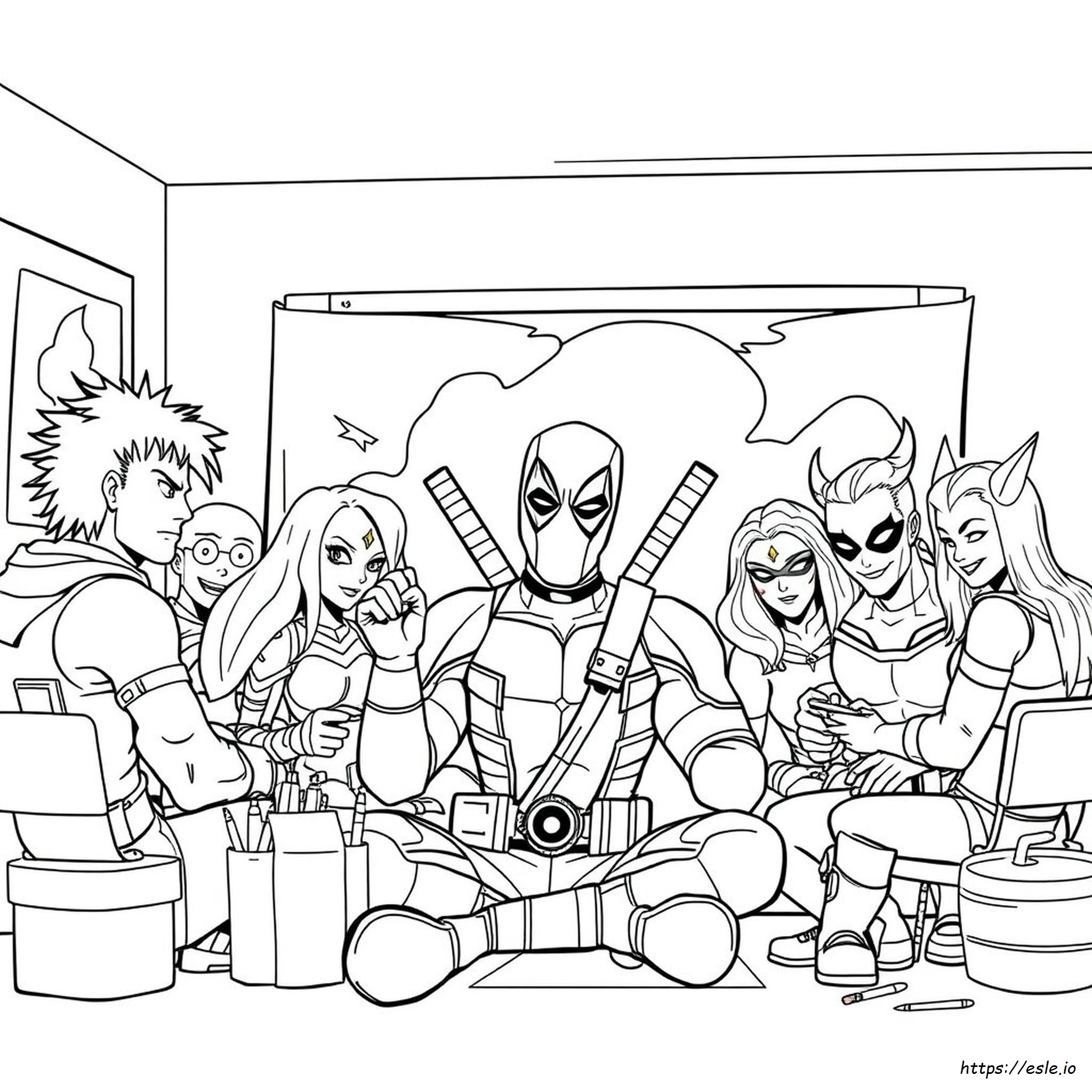 Deadpool Colouring In Pictures