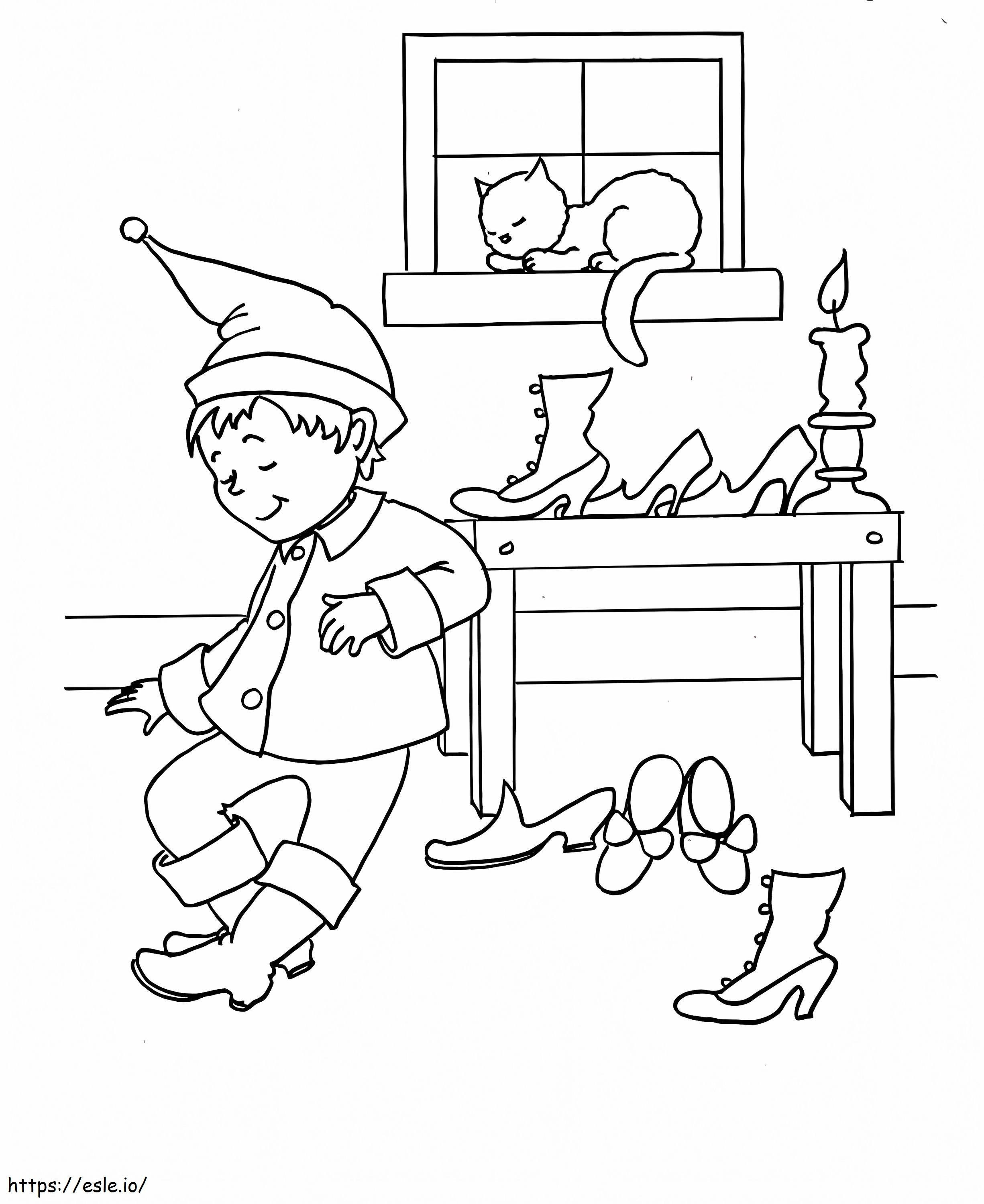 Lovely Elf coloring page