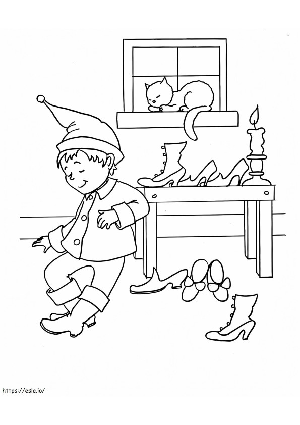 Lovely Elf coloring page