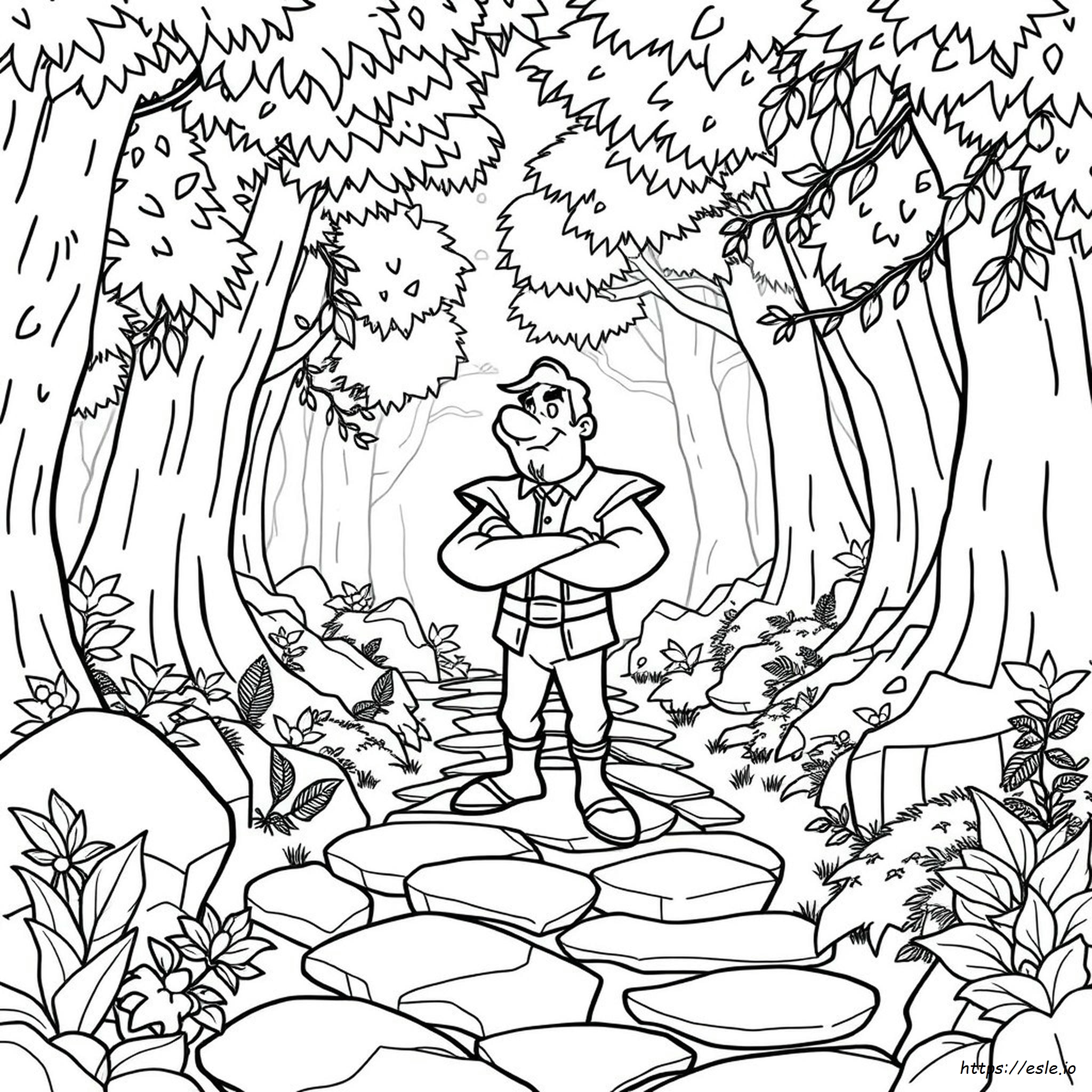 Printable Gaston Coloring Page