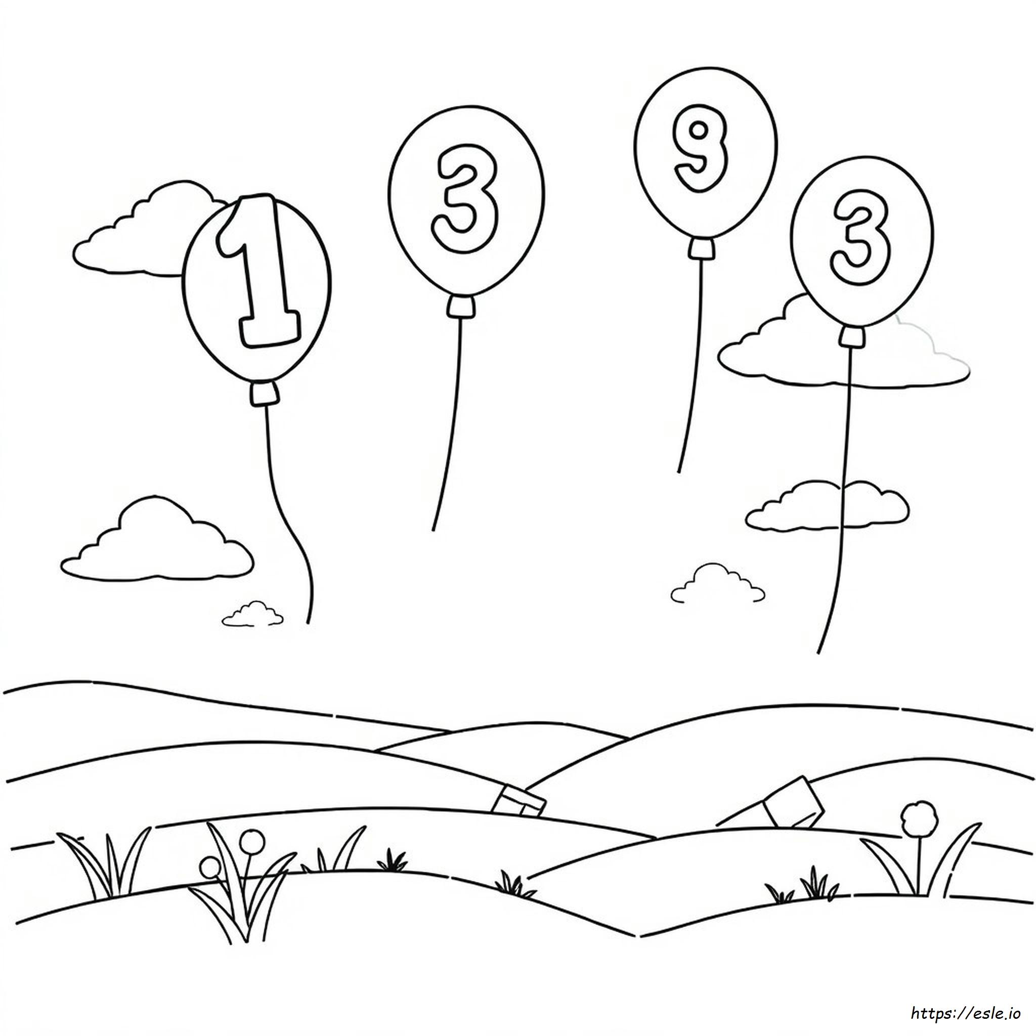 Number Coloring Activity For Kindergarten
