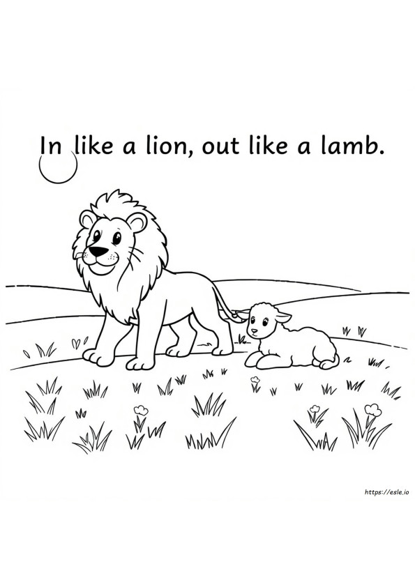 Coloriage Rentrer Comme Un Lion Sortir Comme Un Agneau