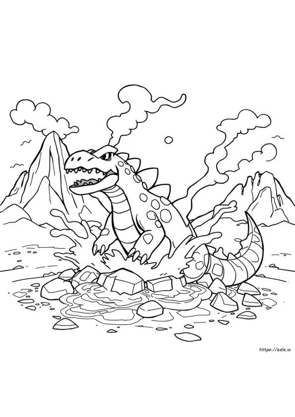 Groudon Colouring Pages