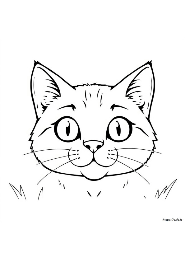 Printable Cat Face Coloring Page