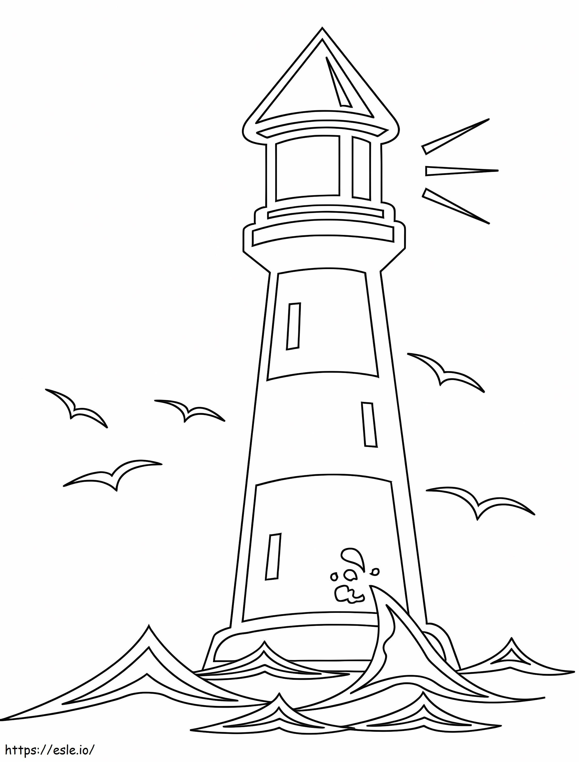 Lighthouse 3 coloring page