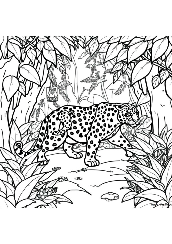Páginas Para Colorear De Jaguar Animal