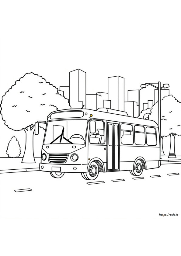 Coloring Page Of A Bus