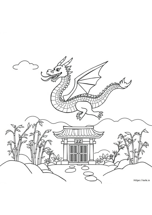 Year Of The Dragon Coloring Page