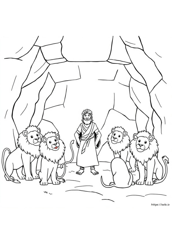 Coloring Pictures Of Daniel And The Lions Den