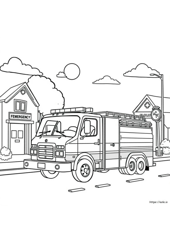 Camiones De Bombero Para Colorear