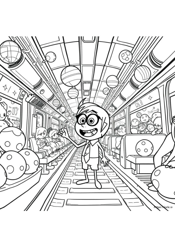 Inside Out 2 Poster Coloring Page