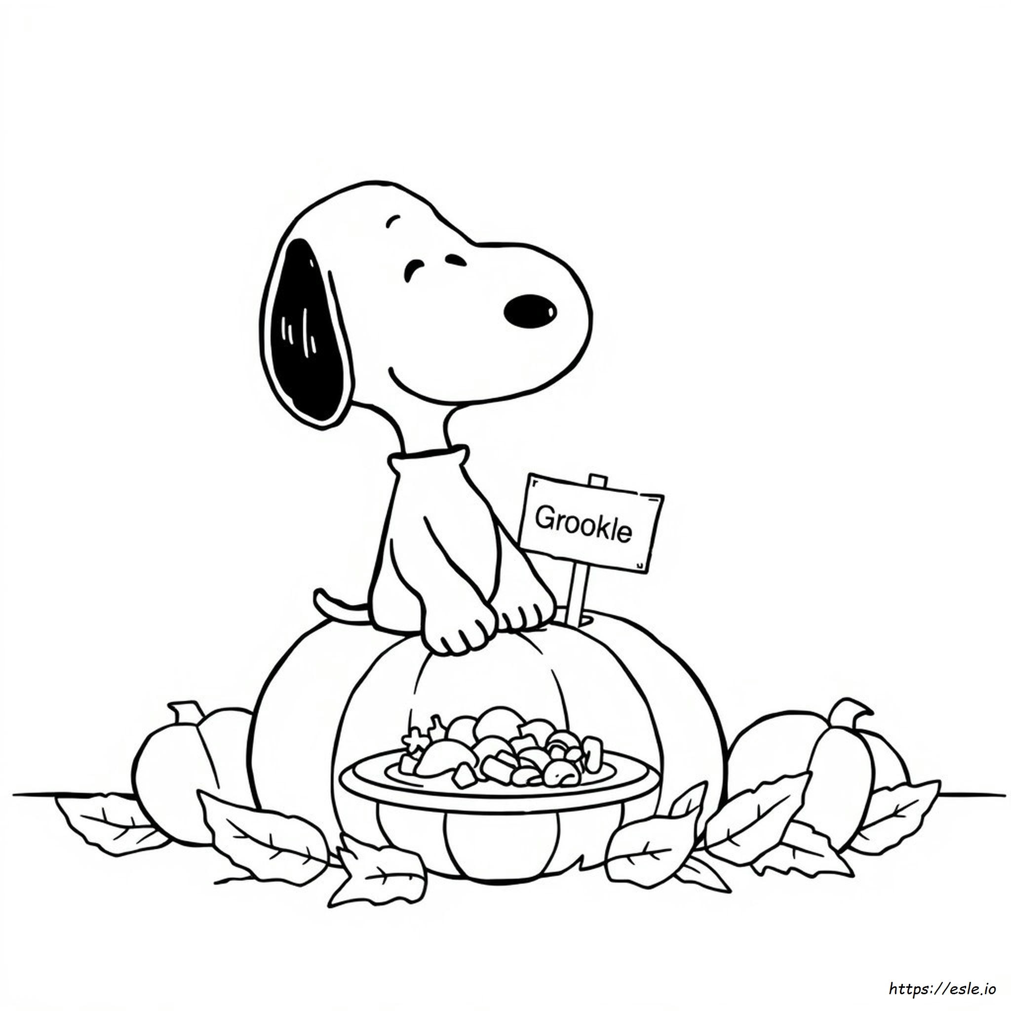 Snoopy Thanksgiving Coloring
