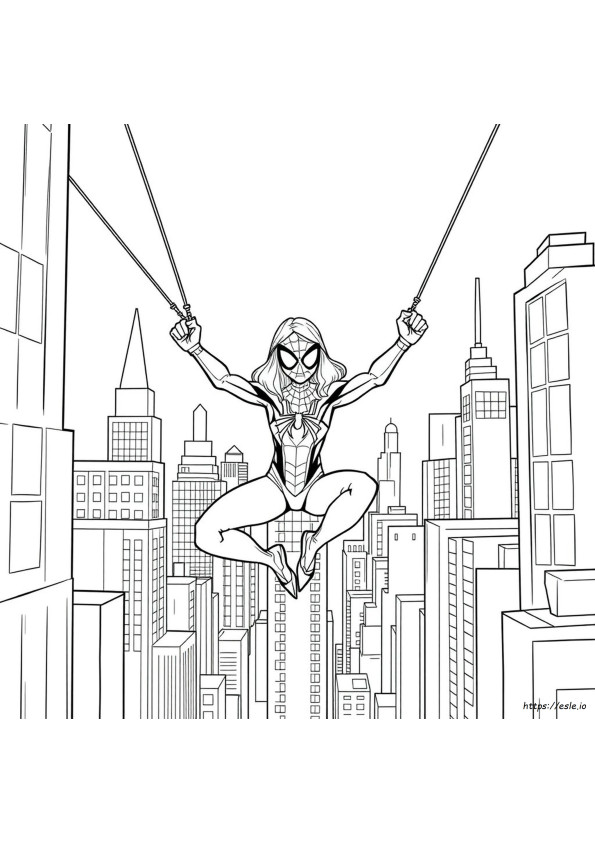 Gwen Stacy Spider Gwen Coloring Pages