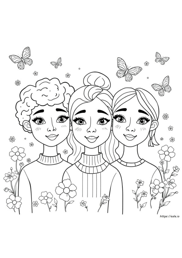 Beautiful Faces Coloring Pages