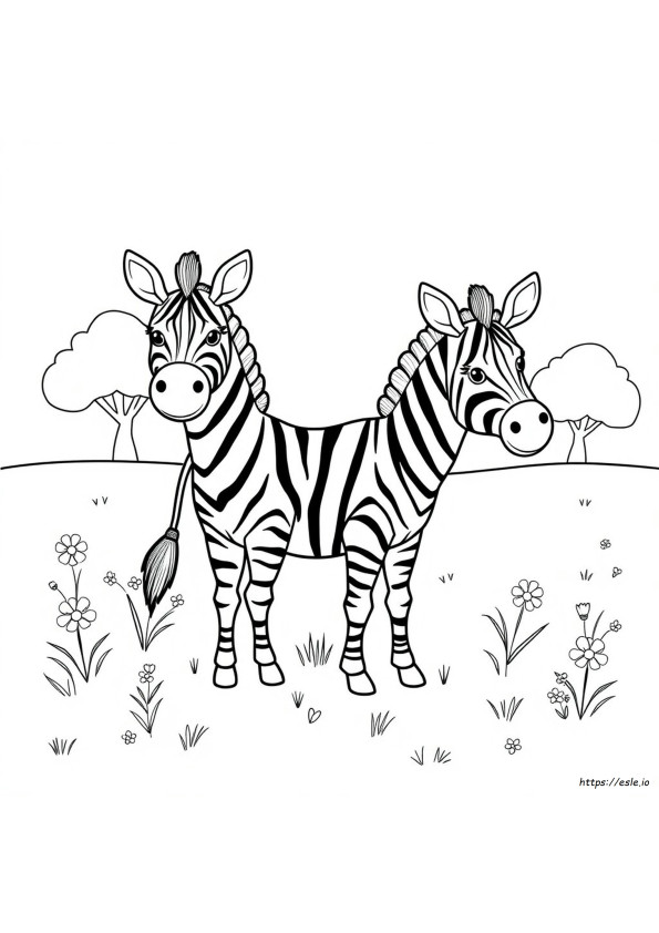 Coloriages De Zèbres Mignons