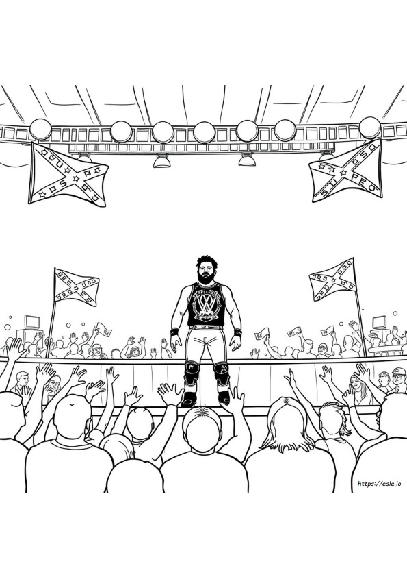 Coloriage Jey Uso Main Event