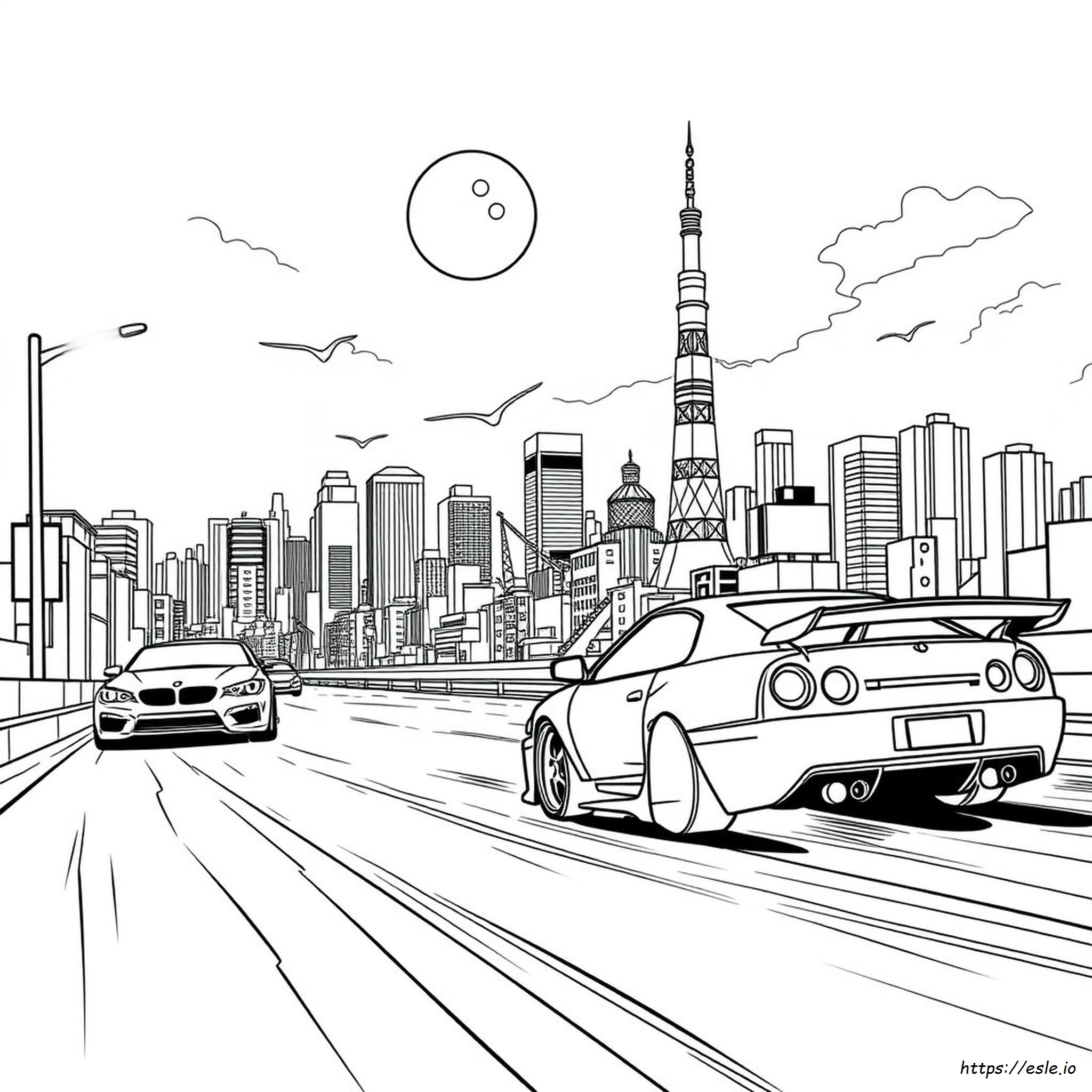 Tokyo Drift Fast And Furious Gambar Mewarnai
