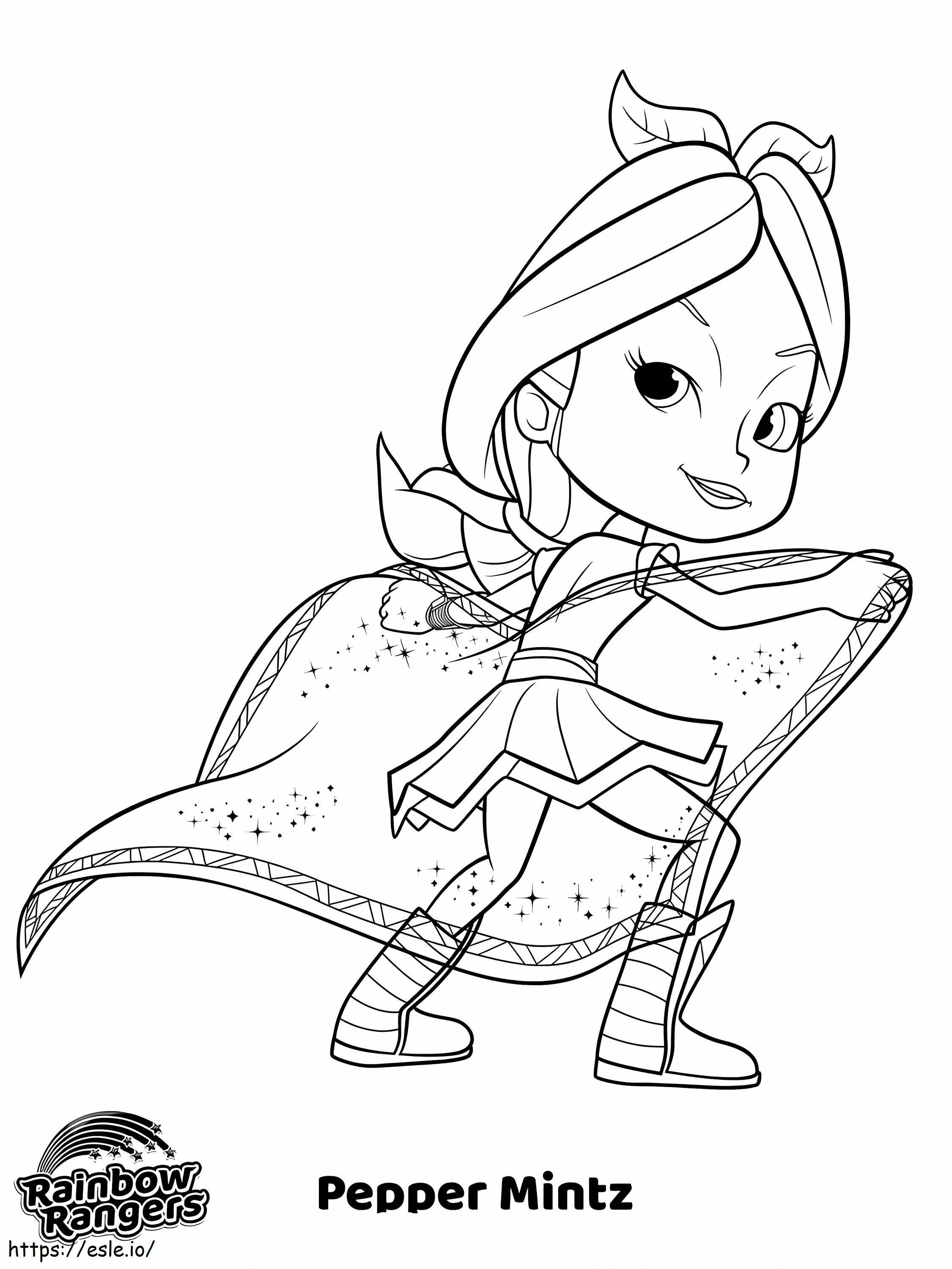 15512868739 Year Old Girl Pepper Mintz Rainbow Rangers coloring page