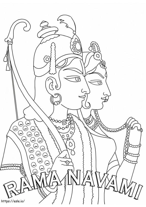 Rama Navami coloring page