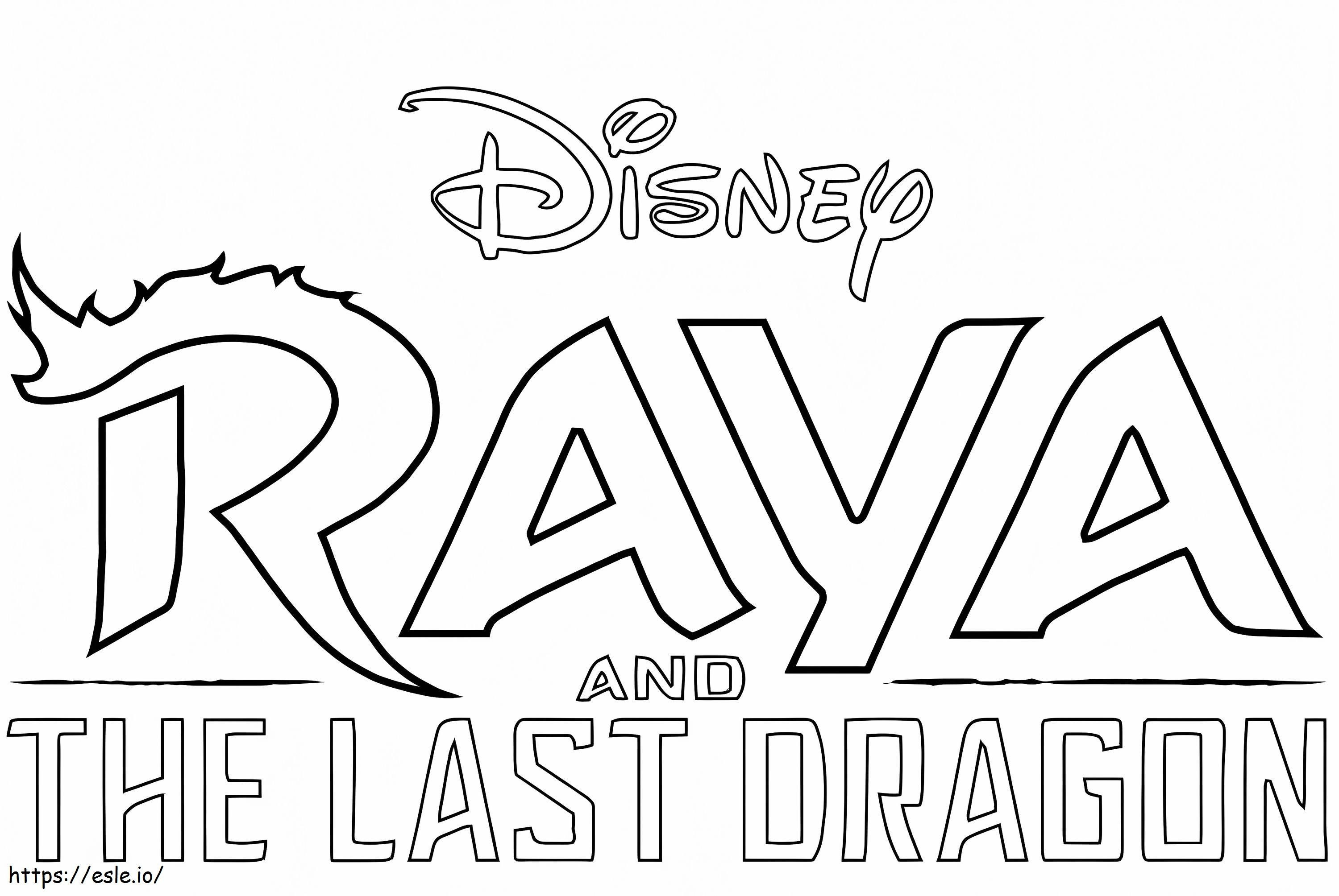 Raya ja viimeinen lohikäärme -logo värityskuva