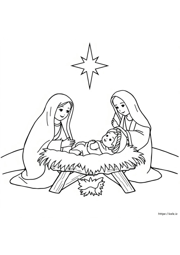 Coloriages Bébé Jésus Pour La Maternelle