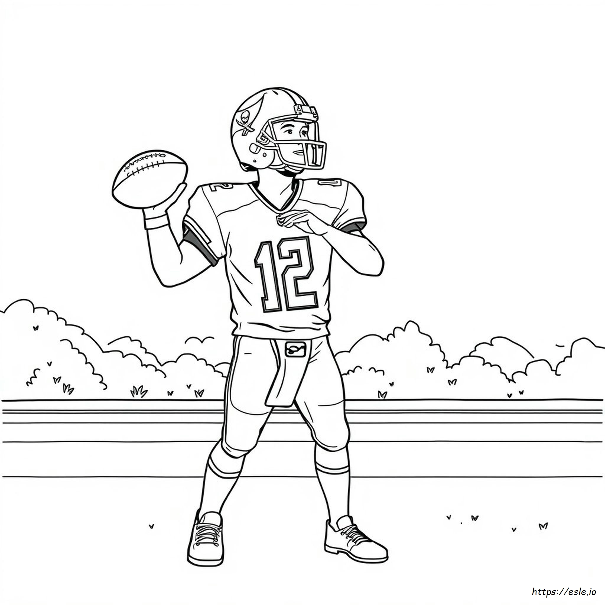 Tom Brady Coloring Pages Buccaneers