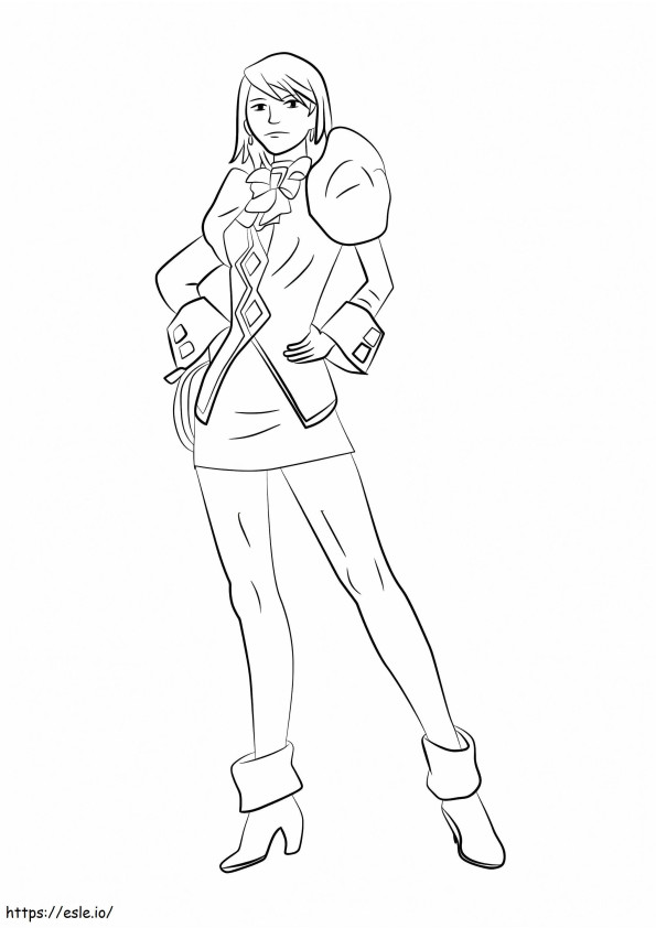 Franziska Von Karma From Ace Attorney coloring page