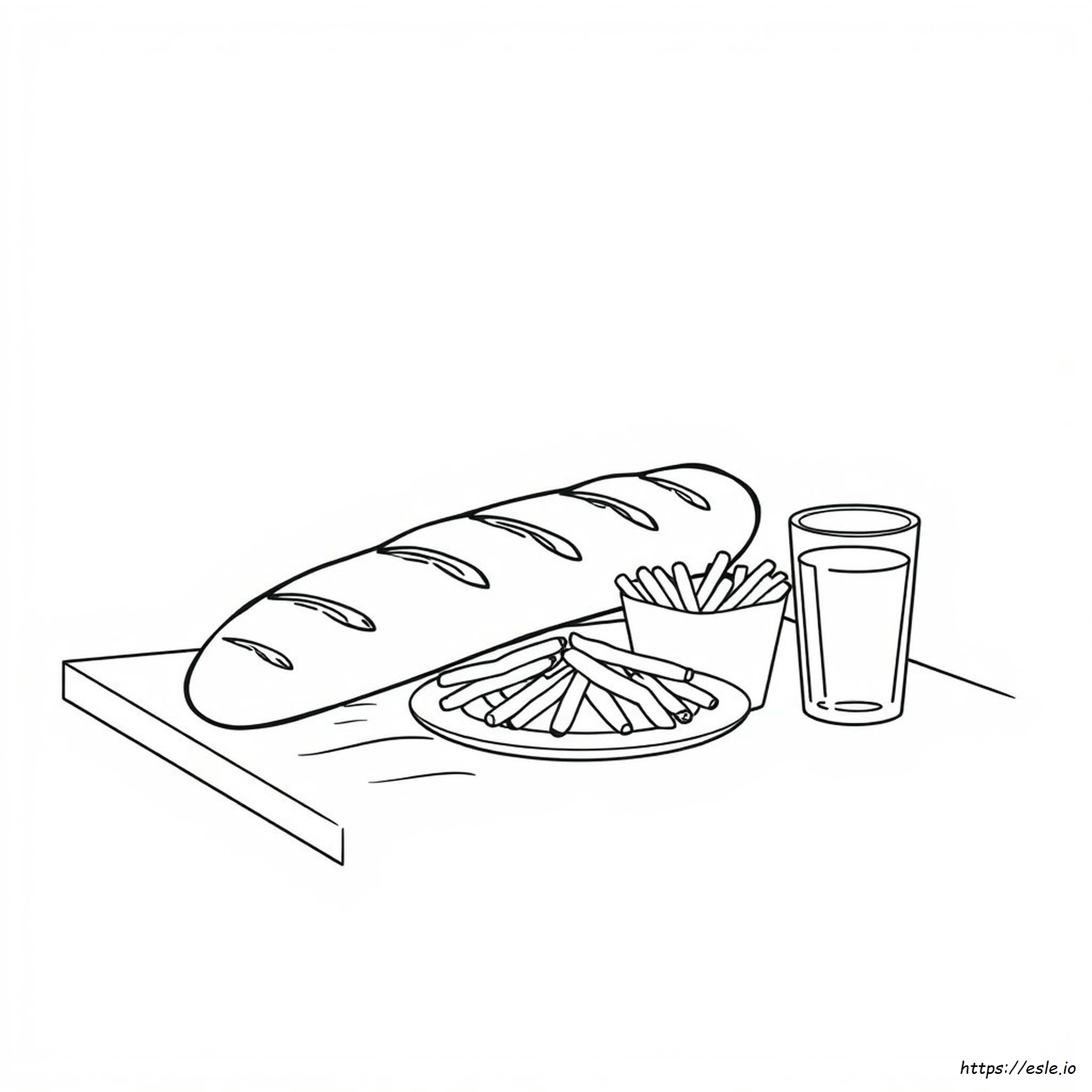 Baguette Para Colorear