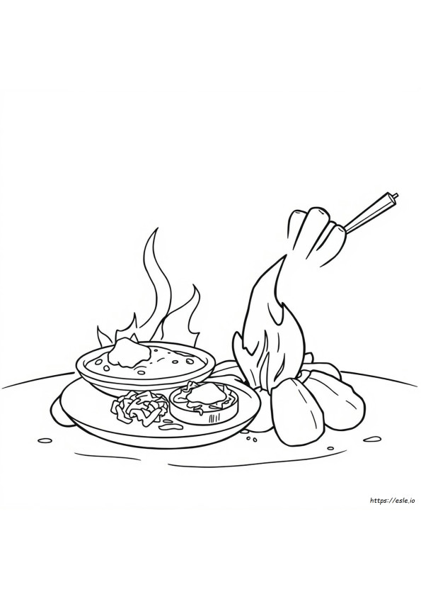Fry Bread Coloring Page